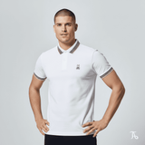 Camiseta 22476# Tipo Polo Blanca Para Hombre