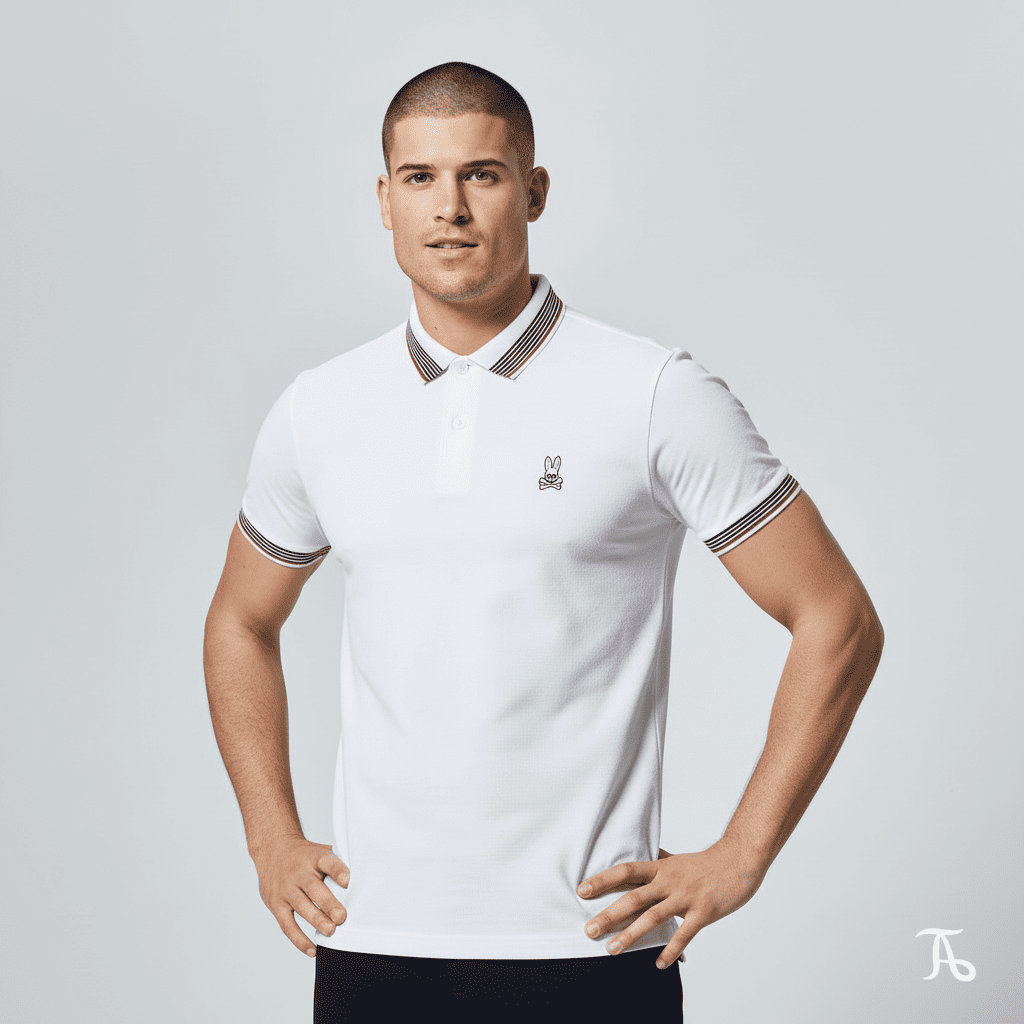 Camiseta 22476# Tipo Polo Blanca Para Hombre