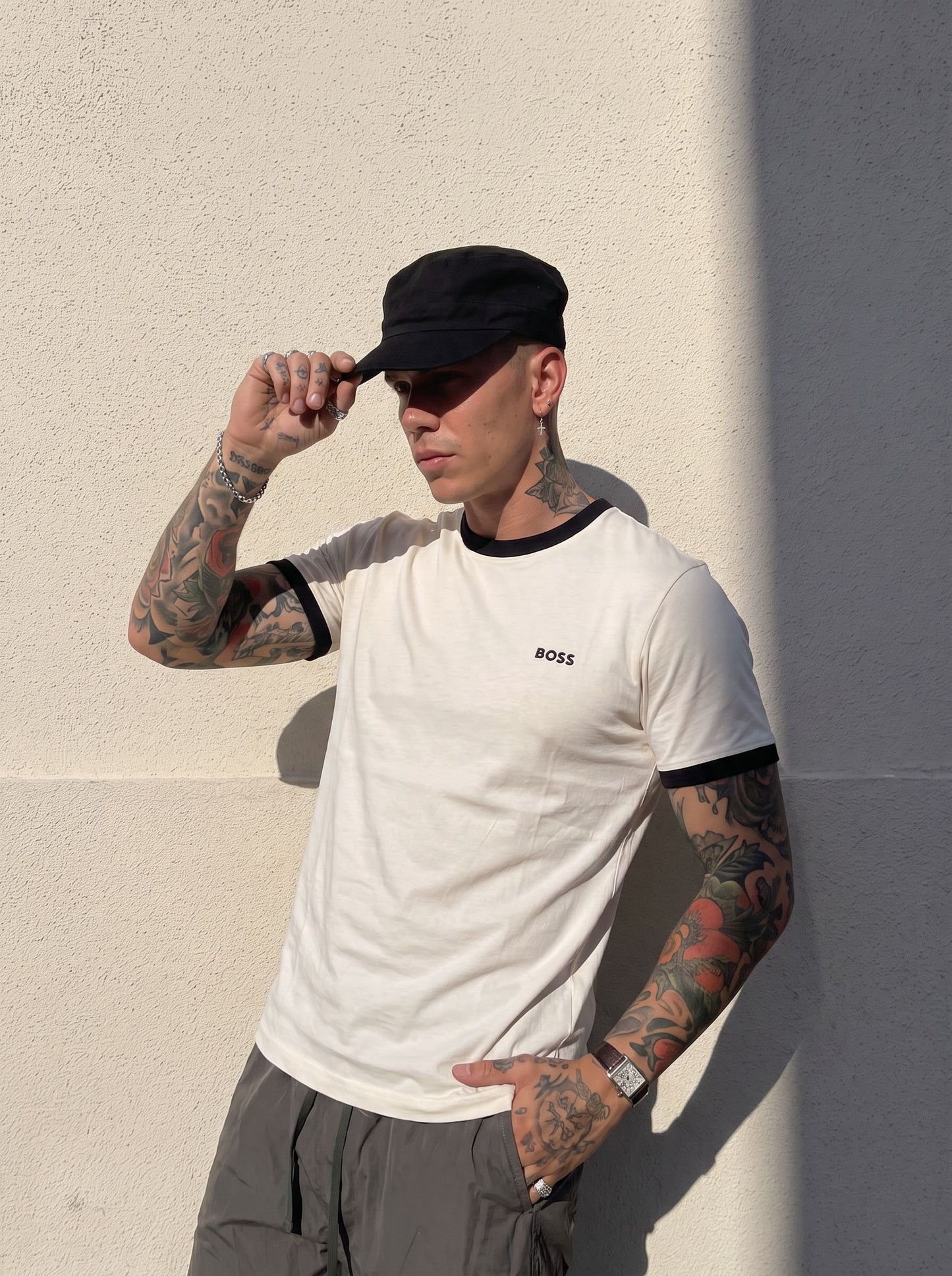 Camiseta 921033 Basica Crema para hombre
