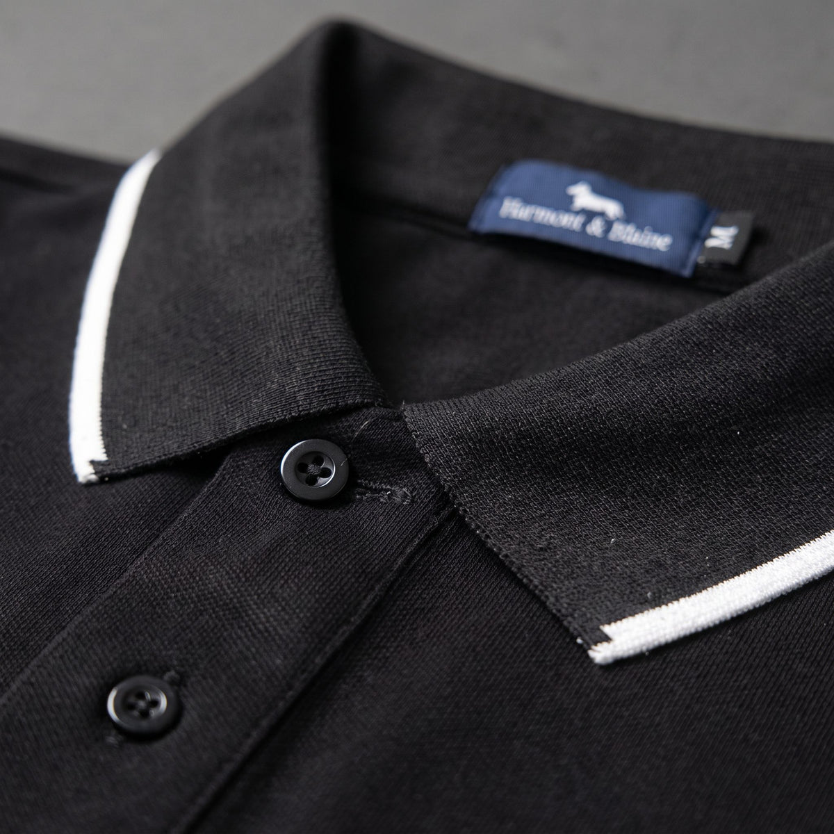Camiseta 918053 Tipo Polo Negro para hombre