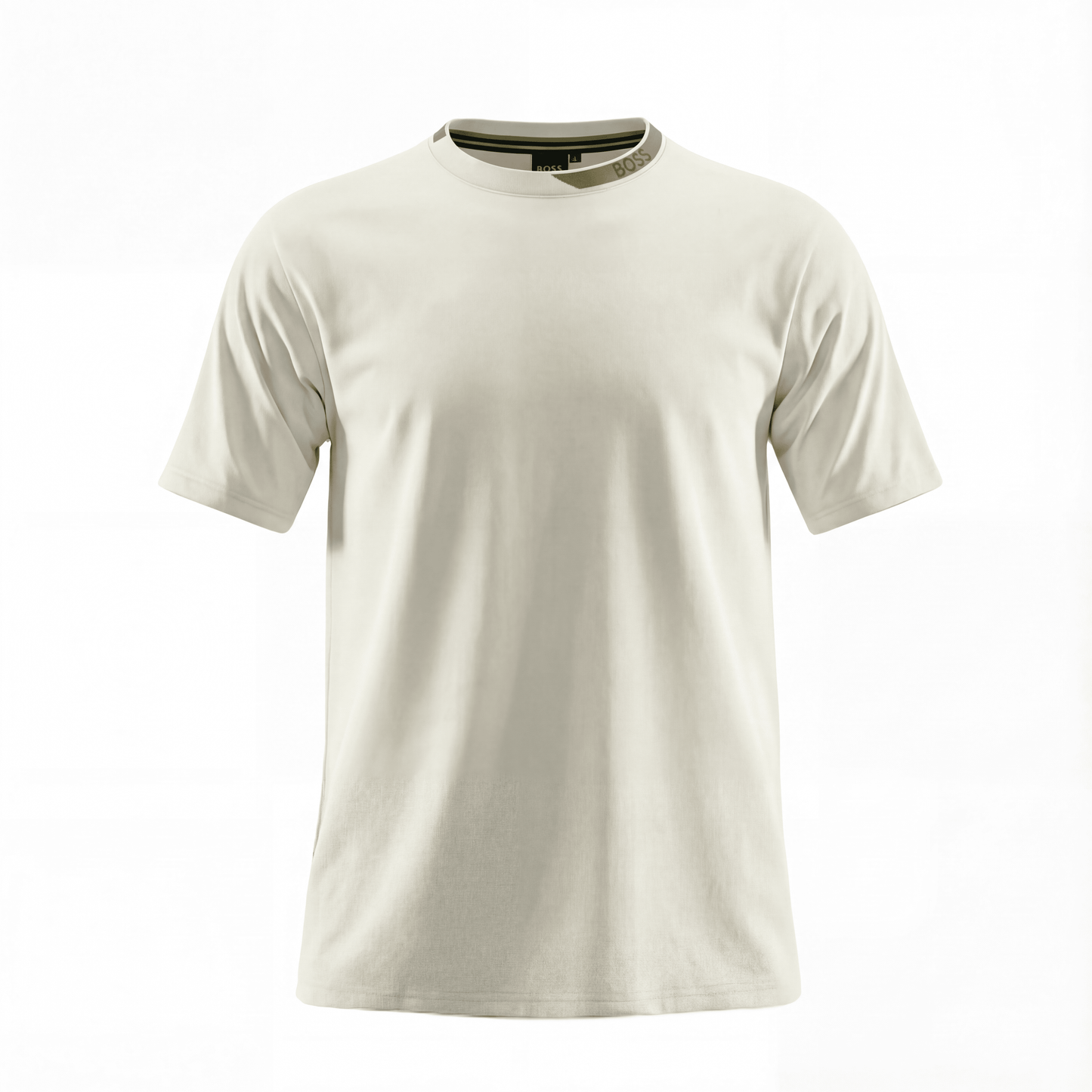 Camiseta 36023 Básica Crema Para Hombre