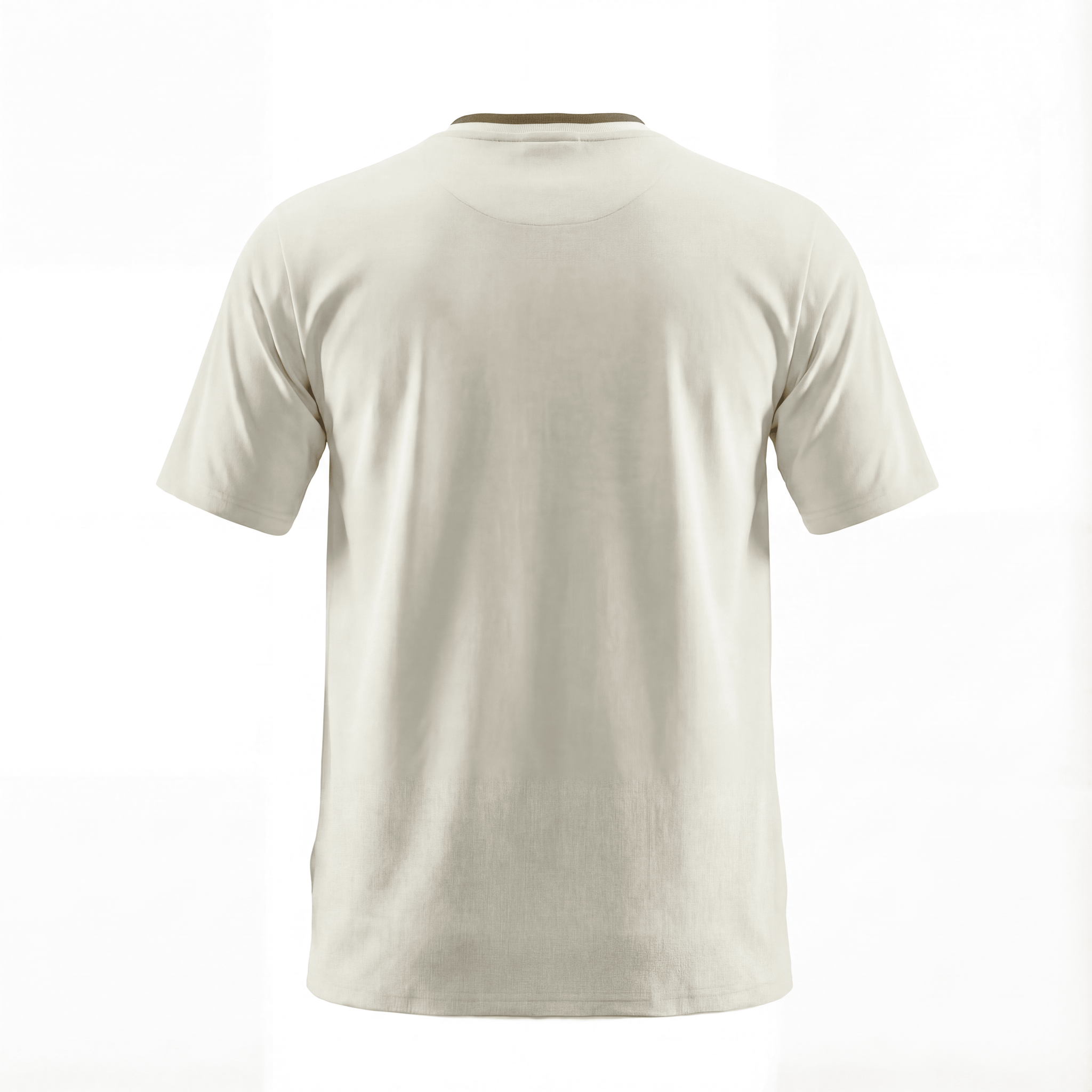 Camiseta 36023 Básica Crema Para Hombre