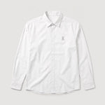 Camisa 50021 Manga larga Crema para hombre