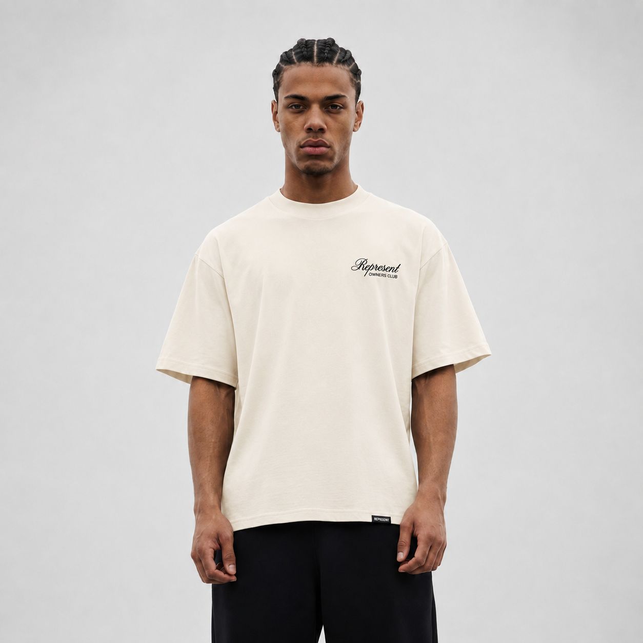 Camiseta 788331 Oversize Crema para hombre