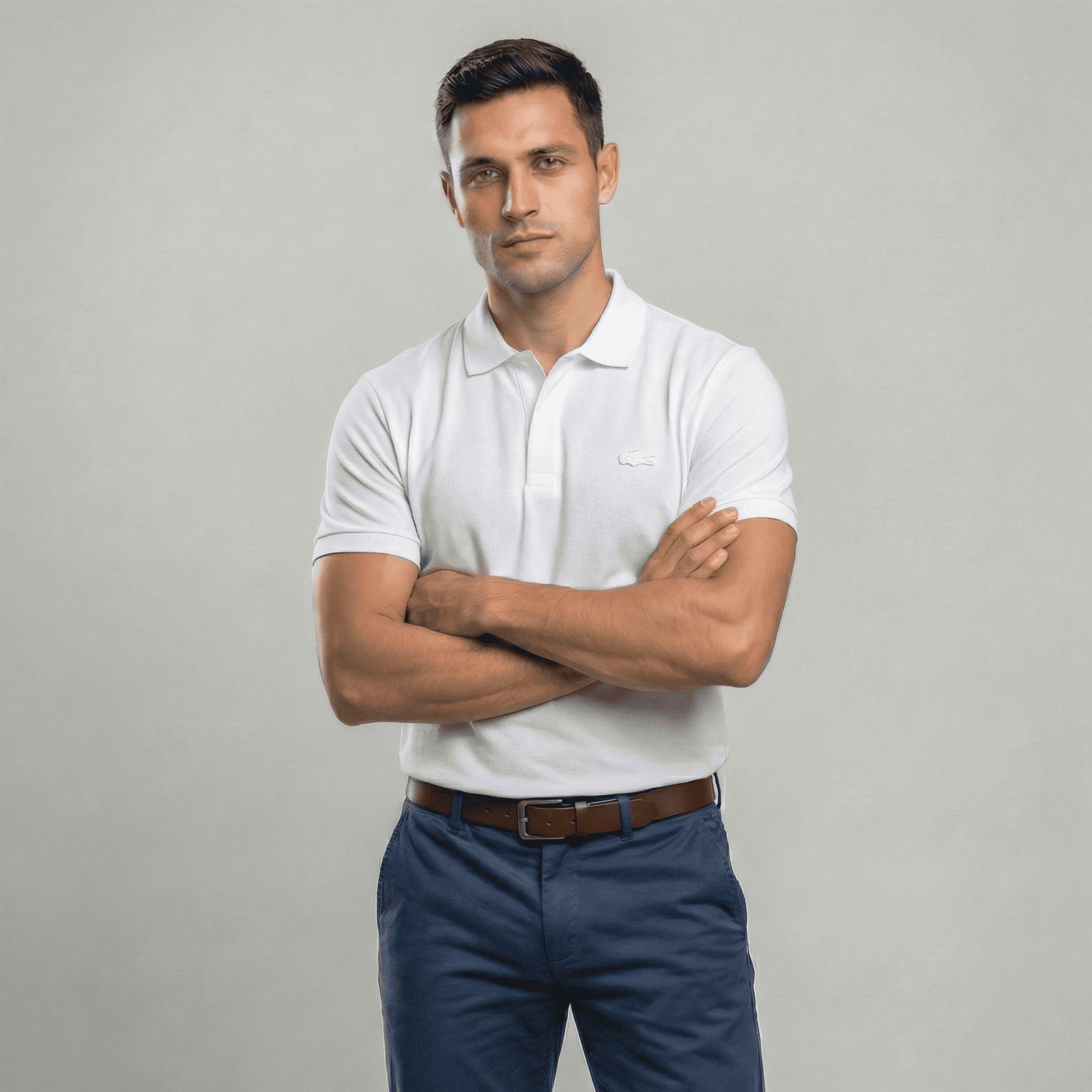 Camiseta 38032 Tipo Polo Blanca Para Hombre