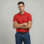 Camiseta 38032 Tipo Polo Roja Para hombre
