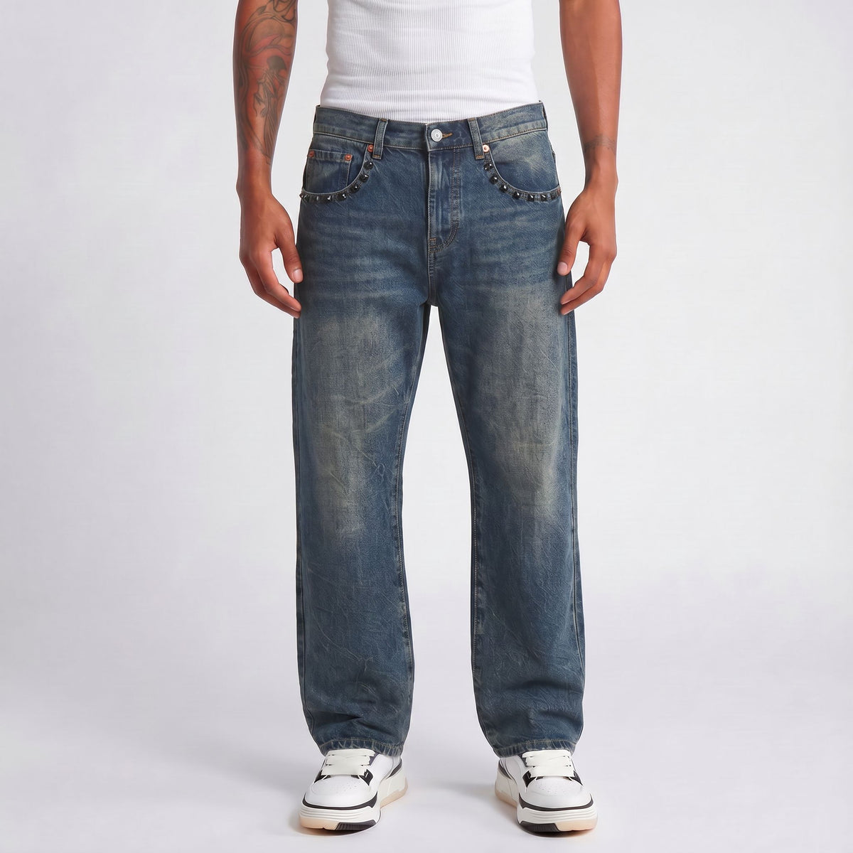 Jean PP U030L Azul Para Hombre