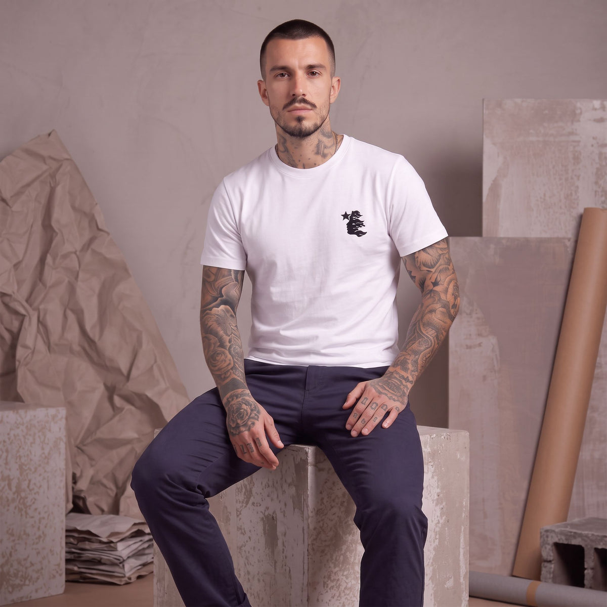 Camiseta 661114 Estampada Blanco para hombre