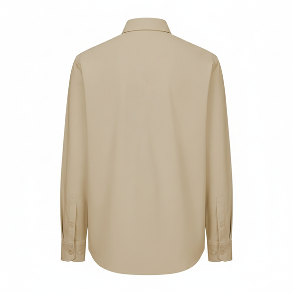 Camisa 50002 Crema Manga Larga para Hombre