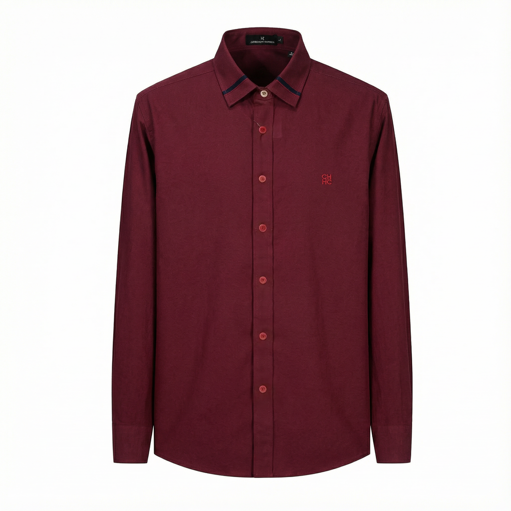 Camisa 50011 Vinotinto Manga Larga para Hombre