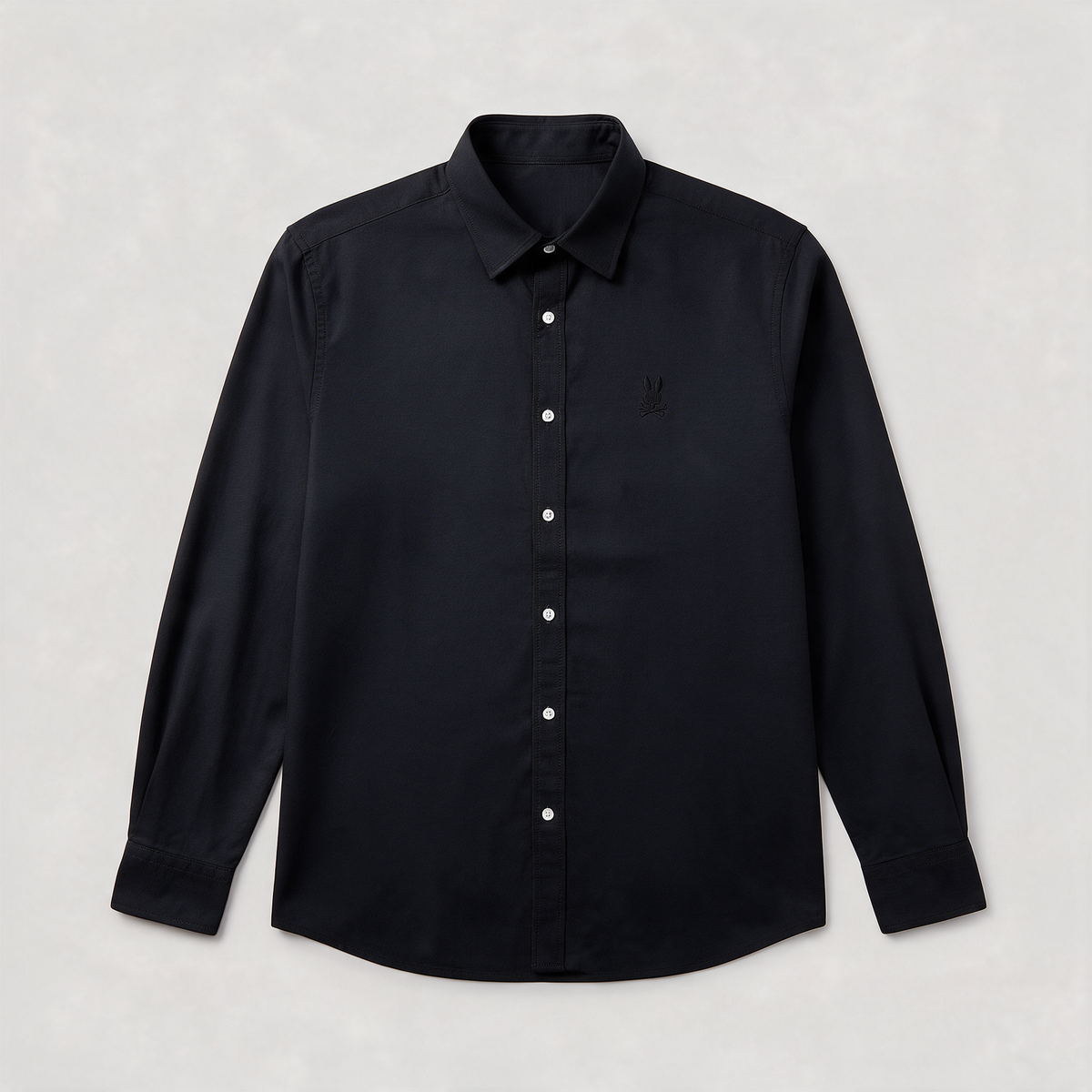 Camisa 50021 Manga larga  Negro para hombre