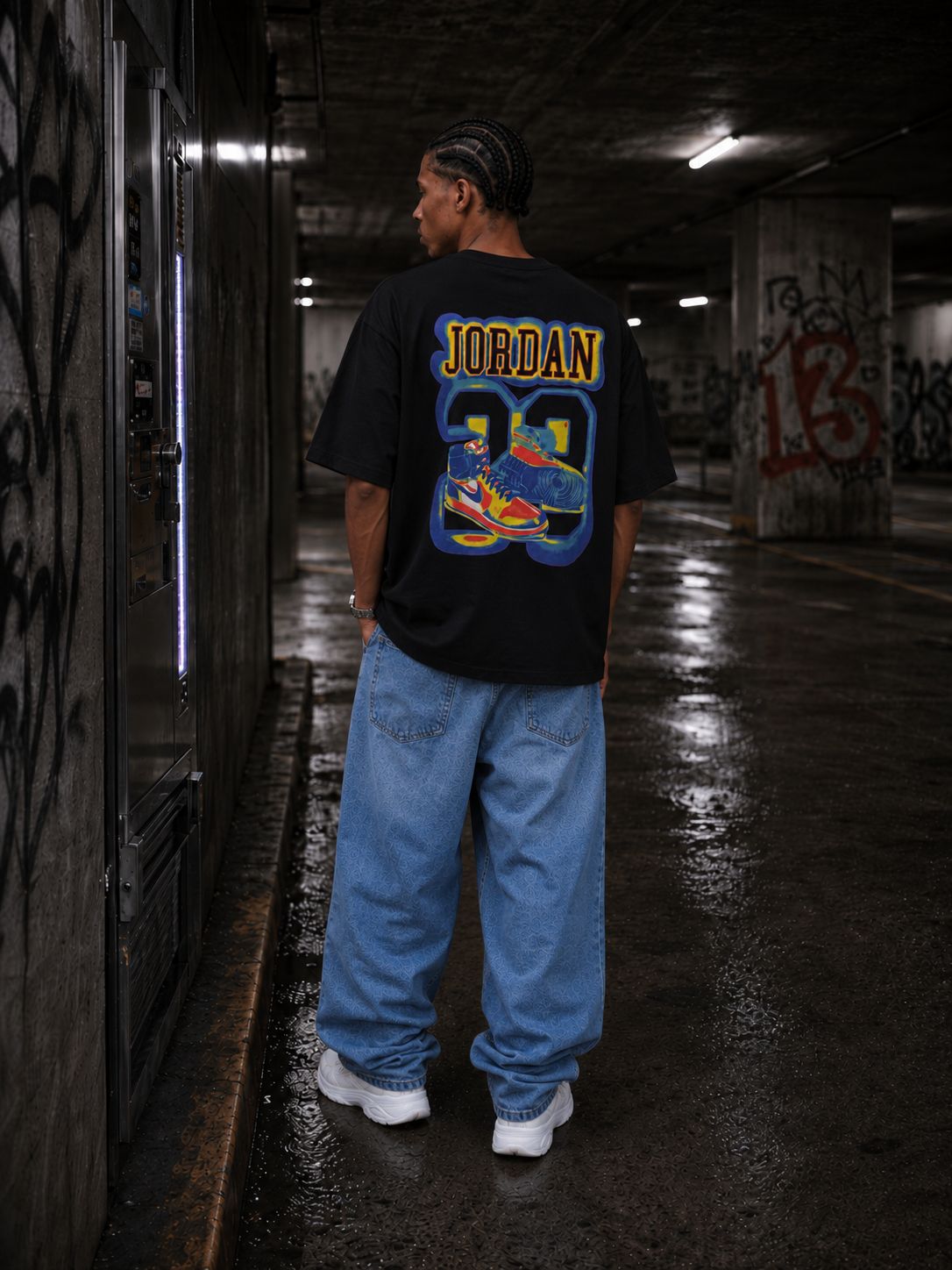 Camiseta 788364 Oversize Negro para hombre