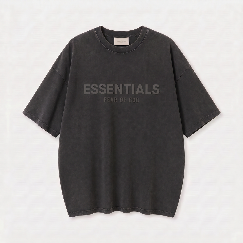 Camiseta 528001*1 Oversize Pickling Negra/Negra Para Hombre