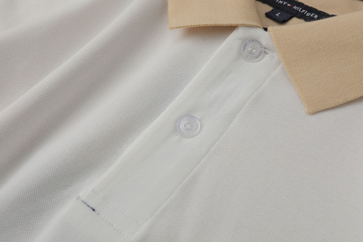 Camiseta 185047 Tipo Polo Crema para hombre