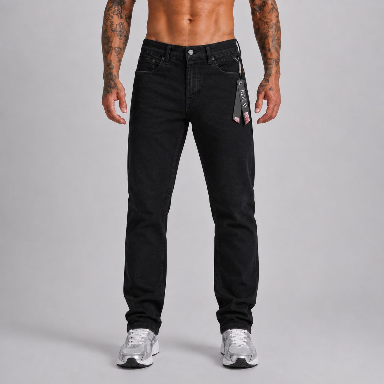 Jean REP CK073 Negro Para Hombre