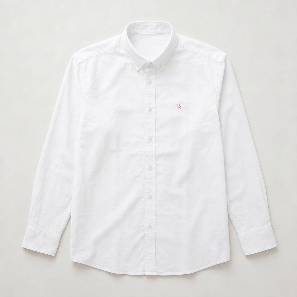 Camisa 50018 Manga larga  Blanco para hombre