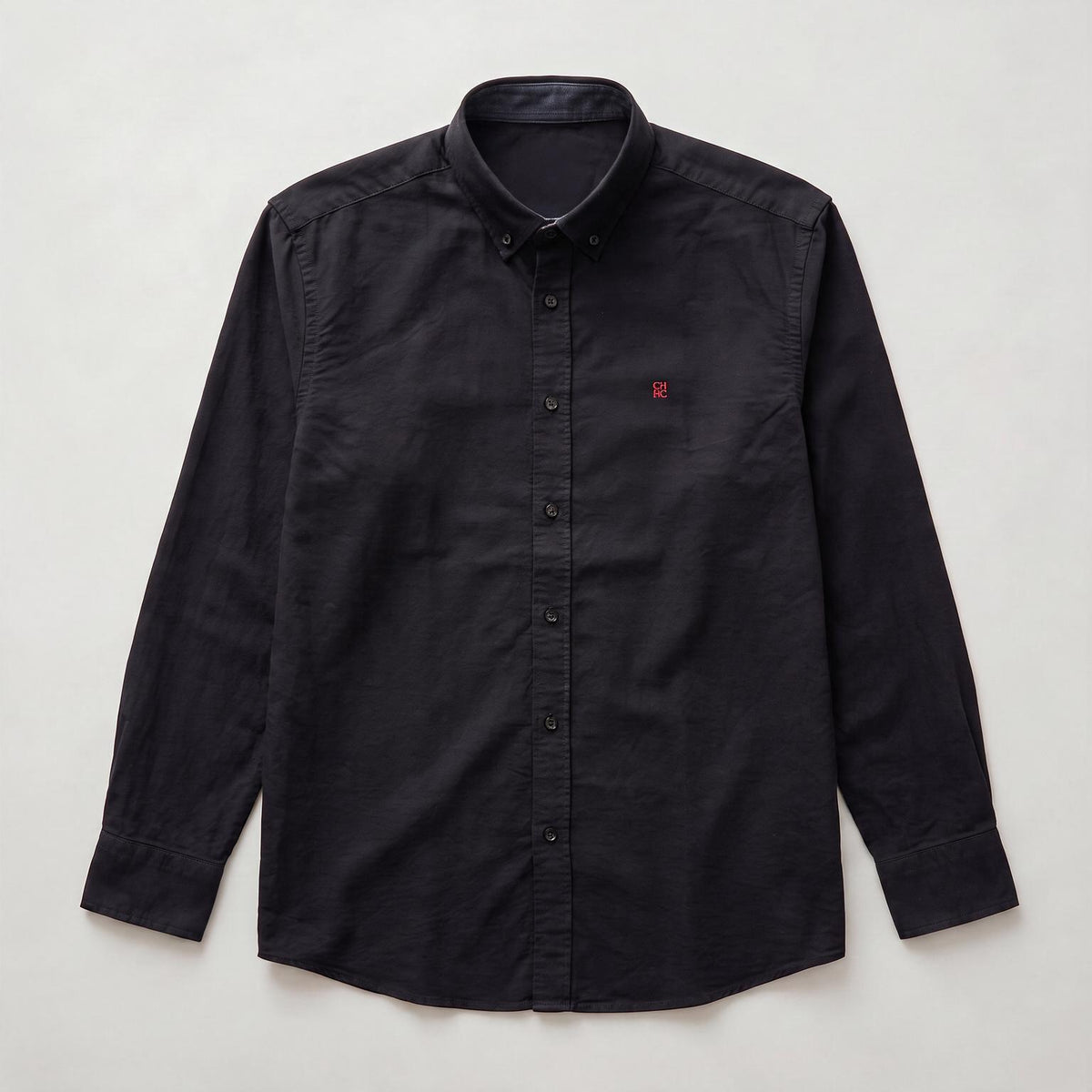 Camisa 50018 Manga larga Negro para hombre