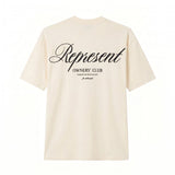 Camiseta 788331 Oversize Crema para hombre