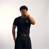 Camiseta 66020 Básica Negra Para Hombre