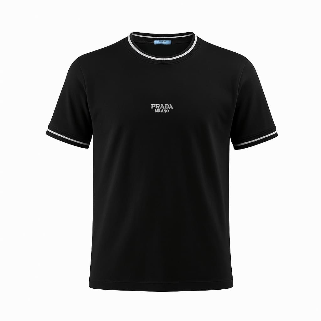 Camiseta 66029 Básica Negra Para Hombre
