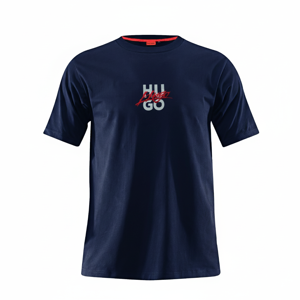 Camiseta 66040 Estampada Azul Oscuro Para Hombre