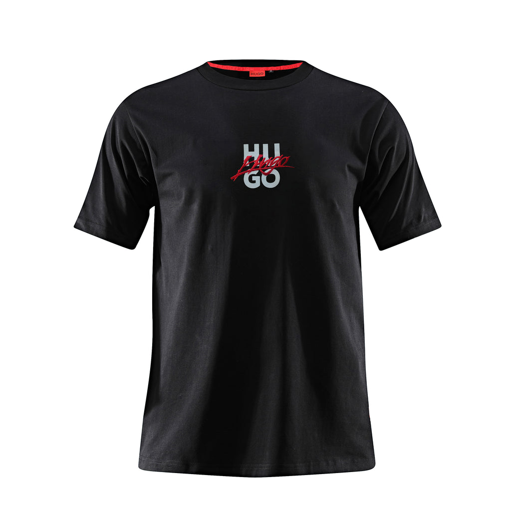 Camiseta 66040 Estampada Negra Para Hombre