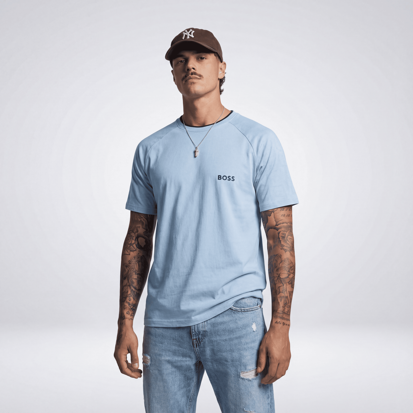 Camiseta 66047 Básica Azul Para Hombre