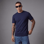 Camiseta B66048 Básica Azul Oscuro Para Hombre