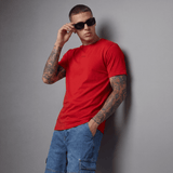 Camiseta B66048 Básica Roja Para Hombre