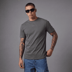 Camiseta B66048 Básica Gris Oscuro Para Hombre