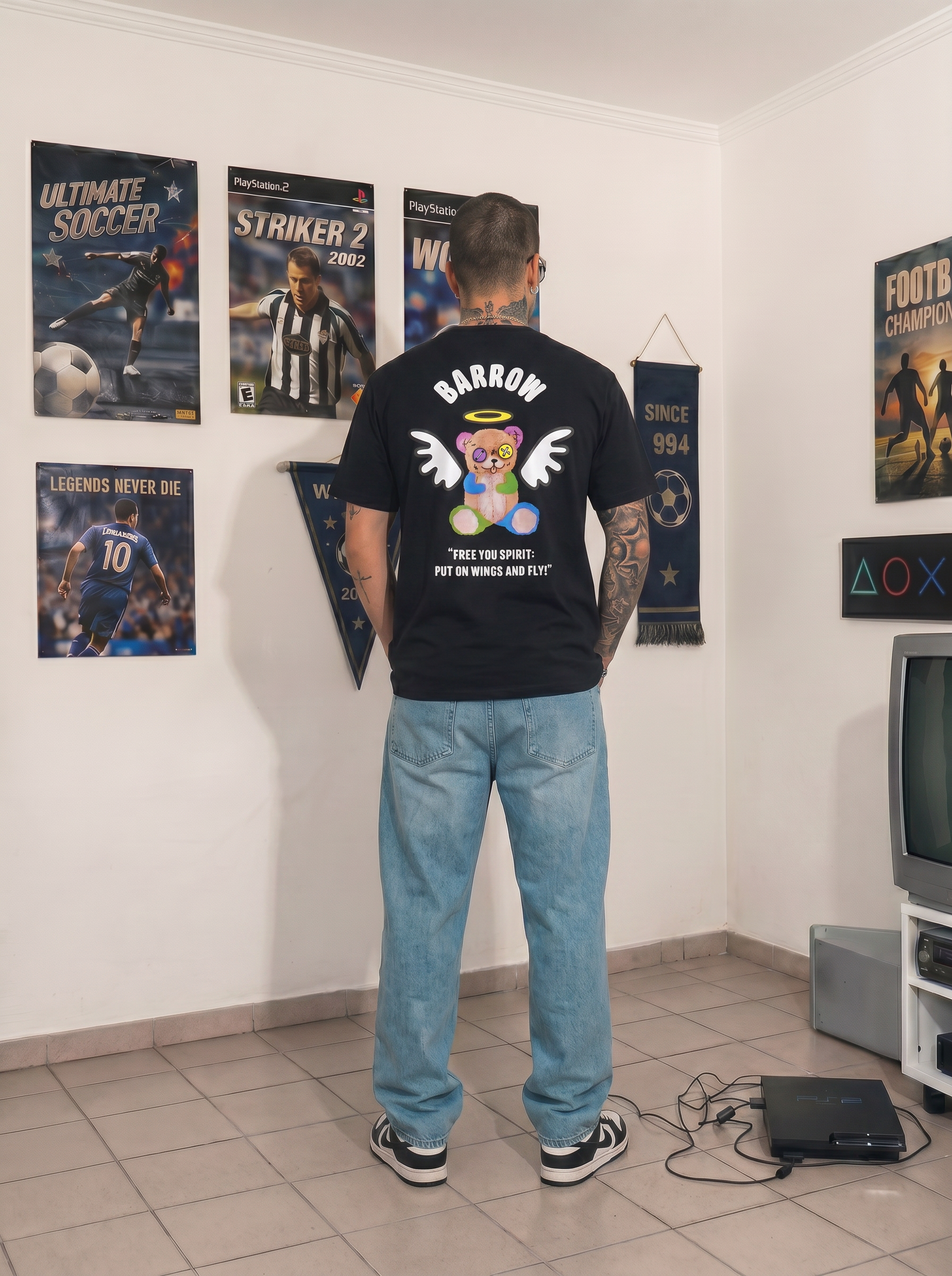 Camiseta 661127 Estampada Negra para hombre