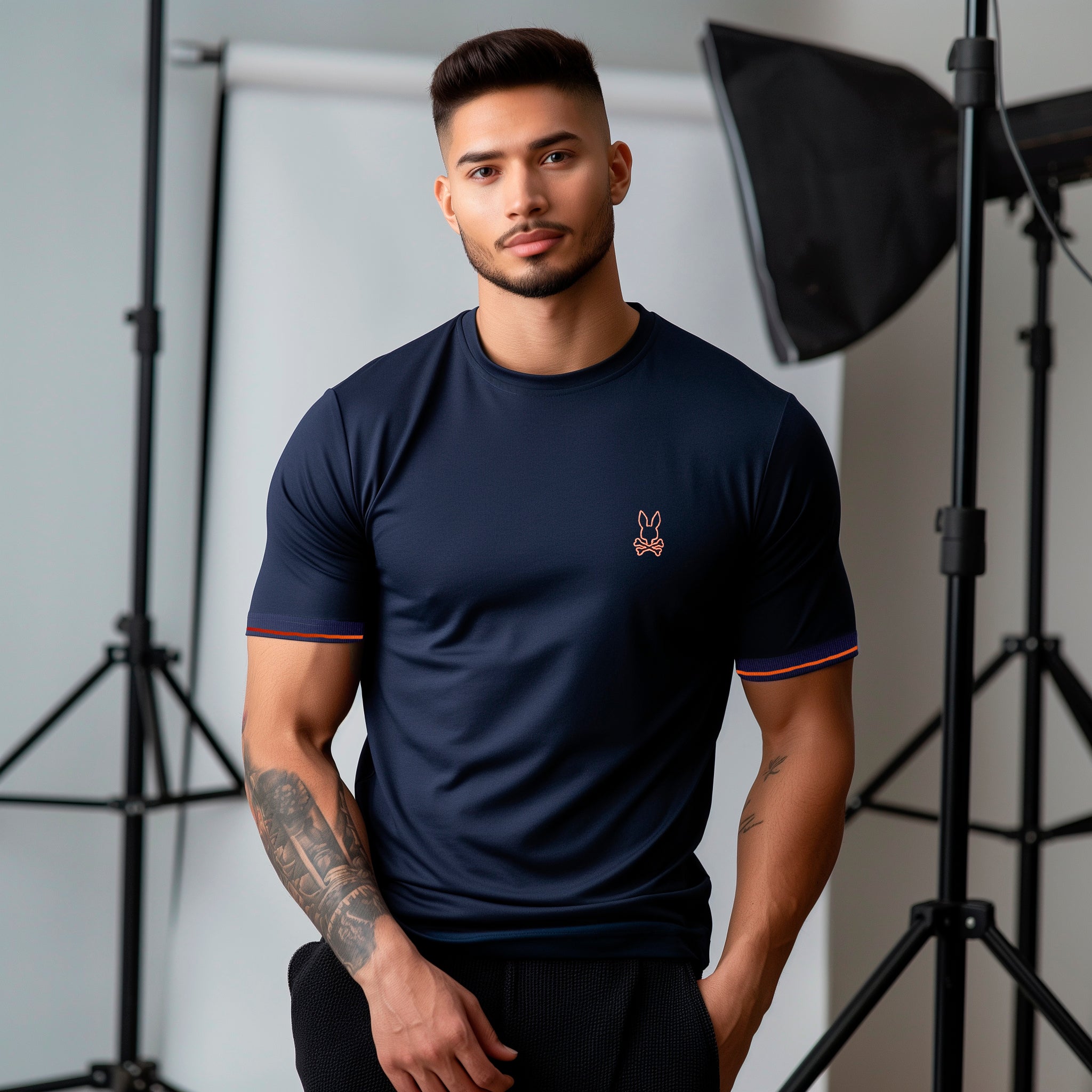 Camiseta 66430 Básica Azul Oscuro Para Hombre