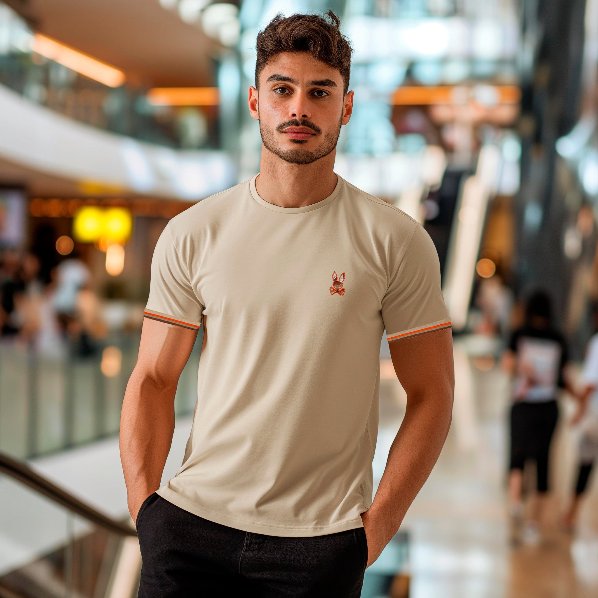 Camiseta 66433 Básica Apricot Para Hombre