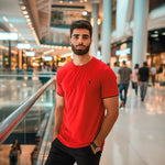 Camiseta 66433 Básica Roja Para Hombre