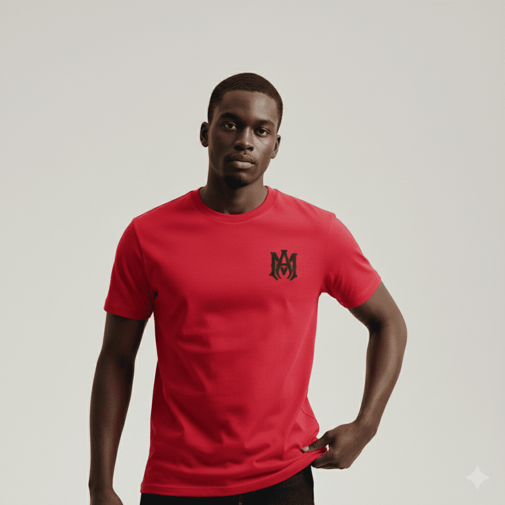 Camiseta 66642 Estampada Roja Para Hombre