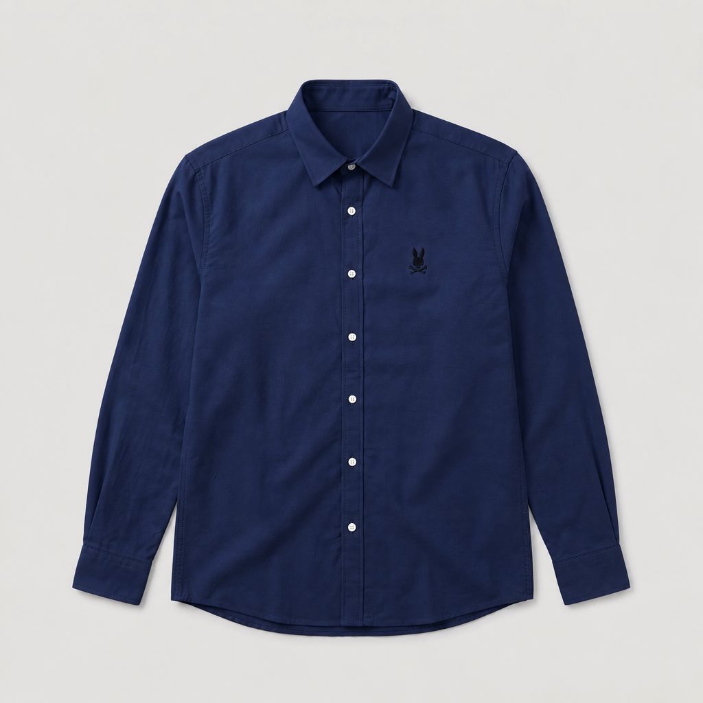 Camisa 50021 Manga larga  Azul Oscuro para hombre