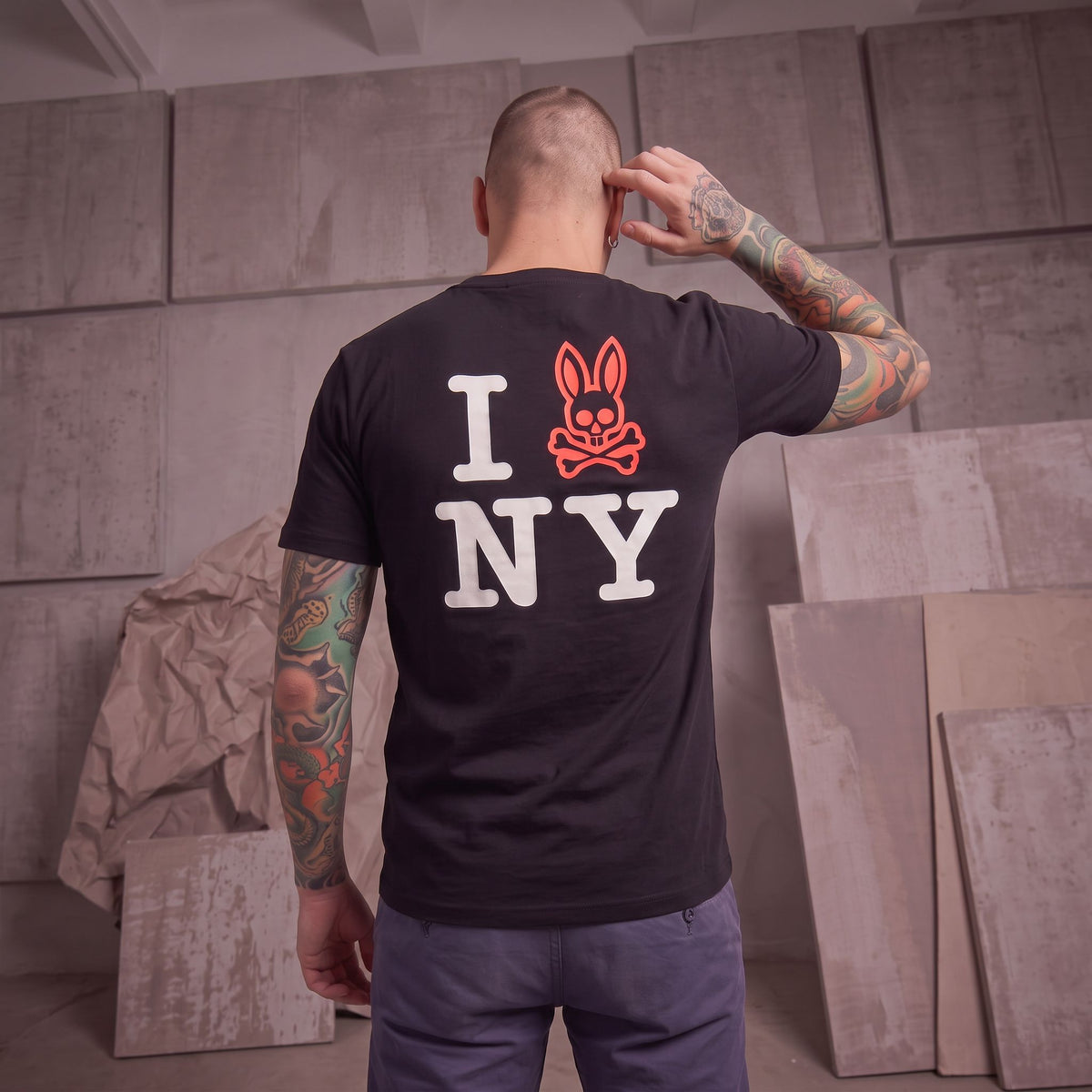 Camiseta 661085 Estampada Negro para hombre