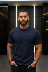 Camiseta estampada azul oscuro para hombre - imagen 2 - JDC Luxury Store