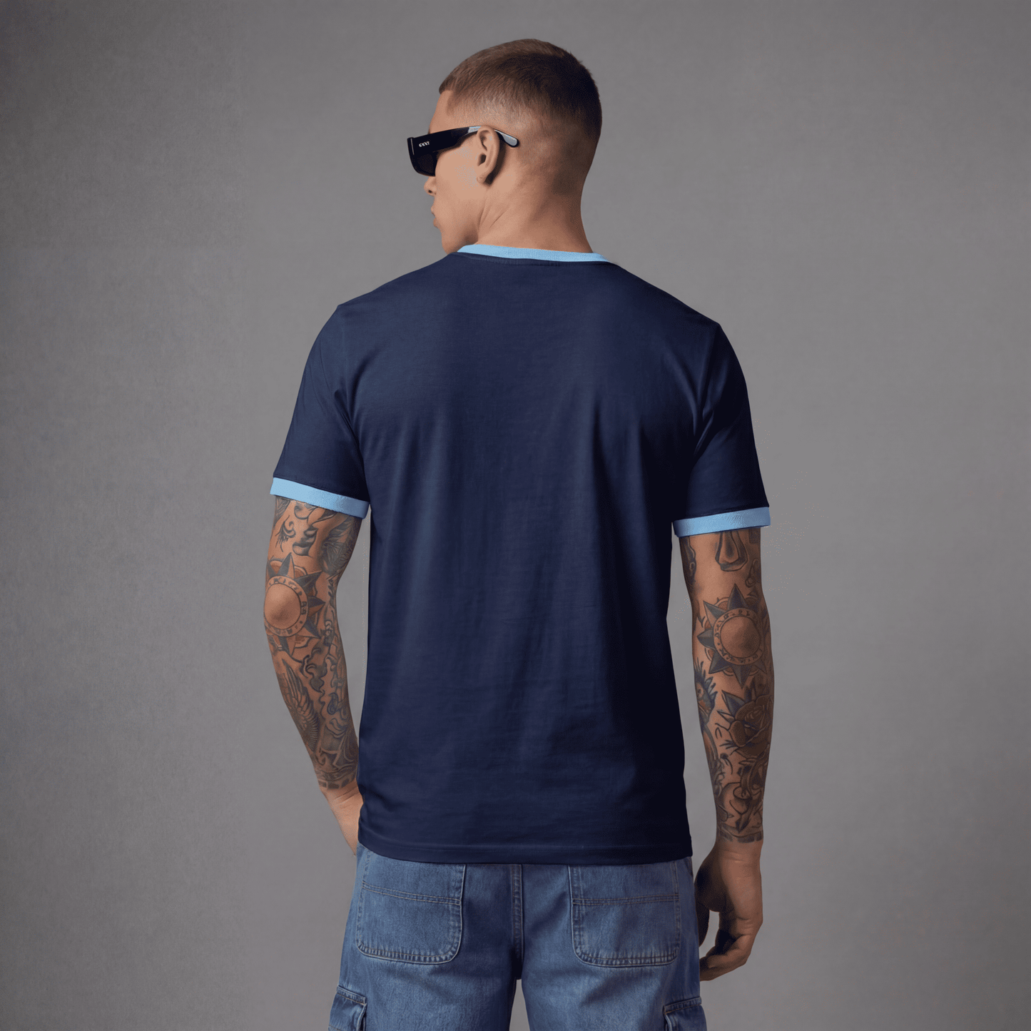 Camiseta 786664 Básica Azul Oscuro Para Hombre