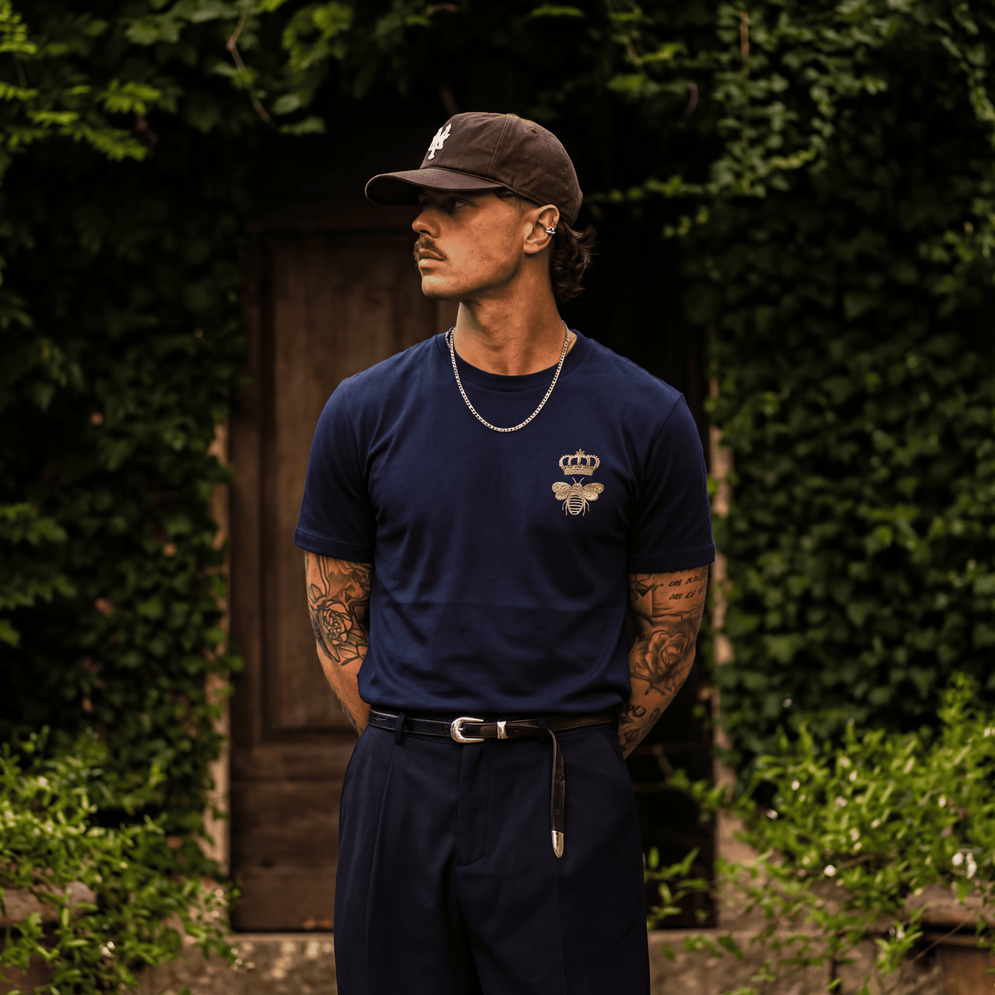 Camiseta 786665 Básica Azul Oscuro Para Hombre