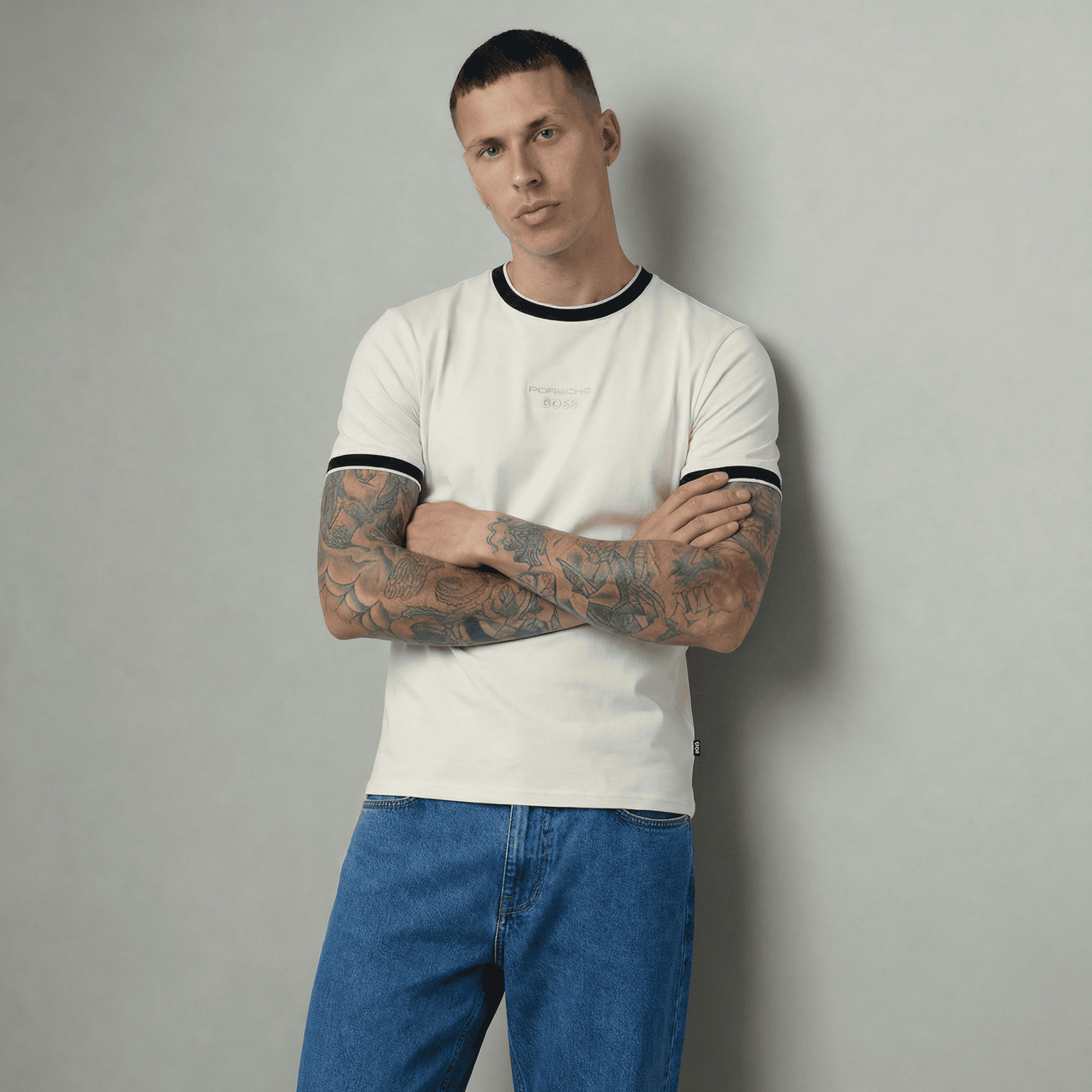 Camiseta 786887 Básica Crema Para Hombre
