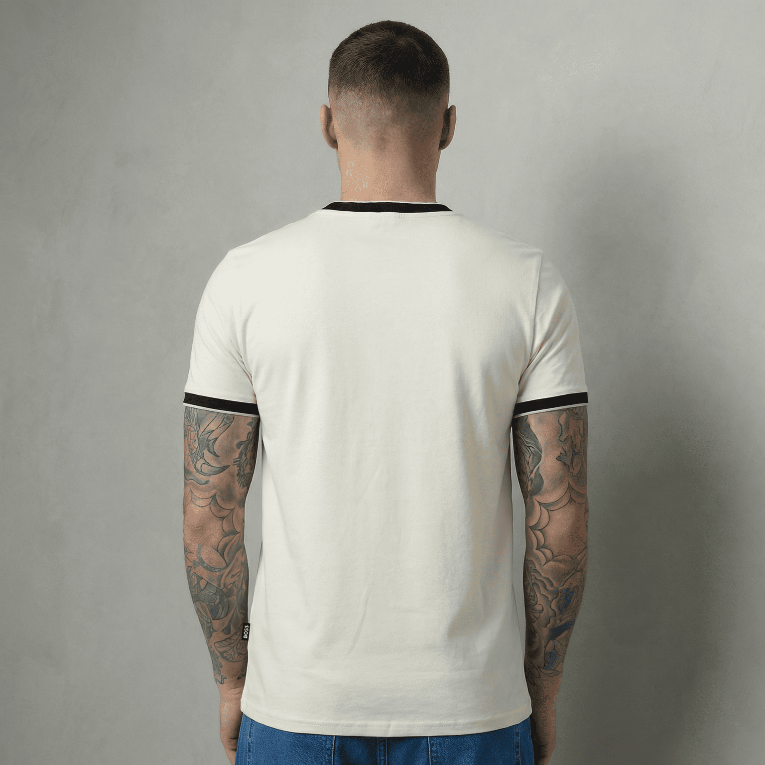 Camiseta 786887 Básica Crema Para Hombre
