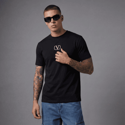 Camiseta 786903 Básica Negra Para Hombre