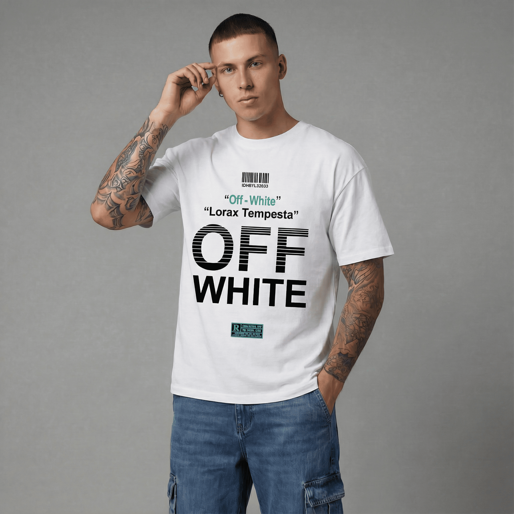 Camiseta 788392 Oversize Blanca Para Hombre