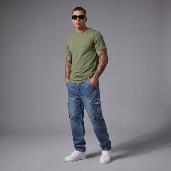 Camiseta 826001 Básica Verde Para Hombre