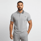 Camiseta 8286-8# Tipo Polo Gris Para Hombre