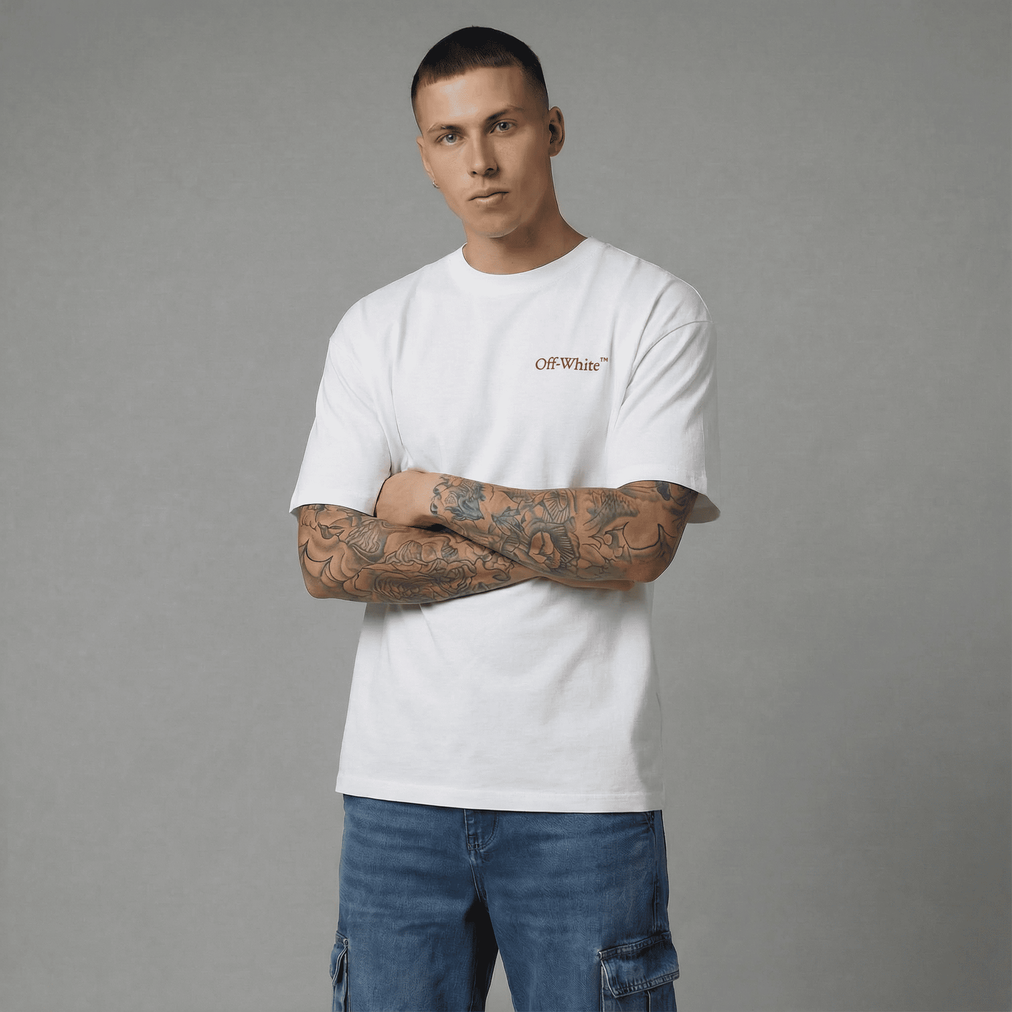 Camiseta 834029 Oversize Blanca Para Hombre