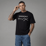Camiseta 834037 Oversize Negra Para Hombre
