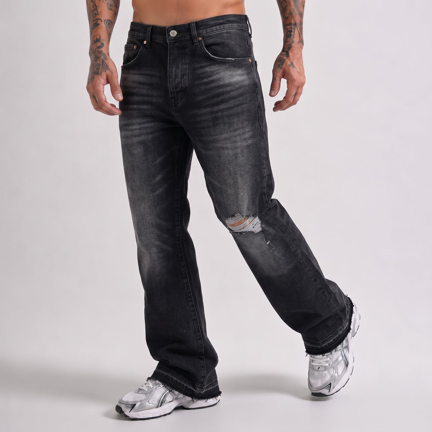 Jean PP PU024L Gris Oscuro Para Hombre