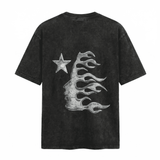 Camiseta 881202 Oversize Negra Pickling Para Hombre